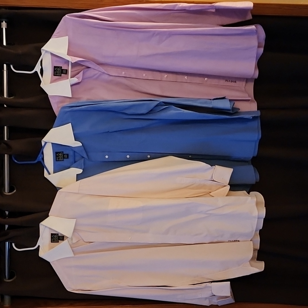 White Collar buttoned down men's dress shirts